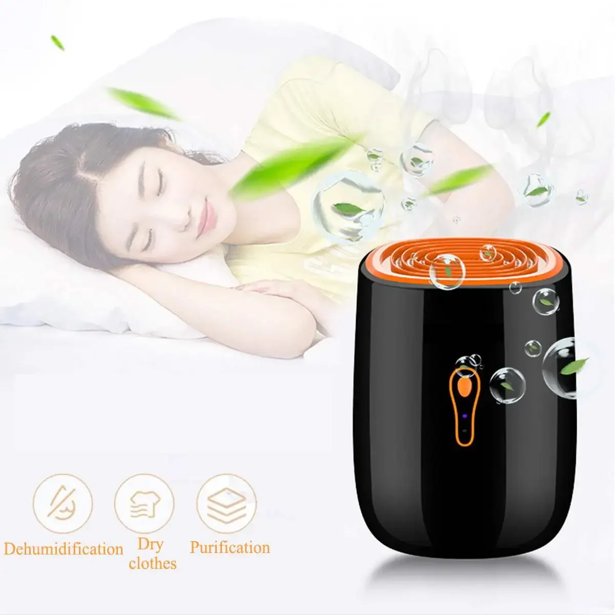 New Air Dehumidifier 800ml Portable Dryer Low Noise Purification Anti-mold Cleaning Unit Portable Air Dryer Humidity