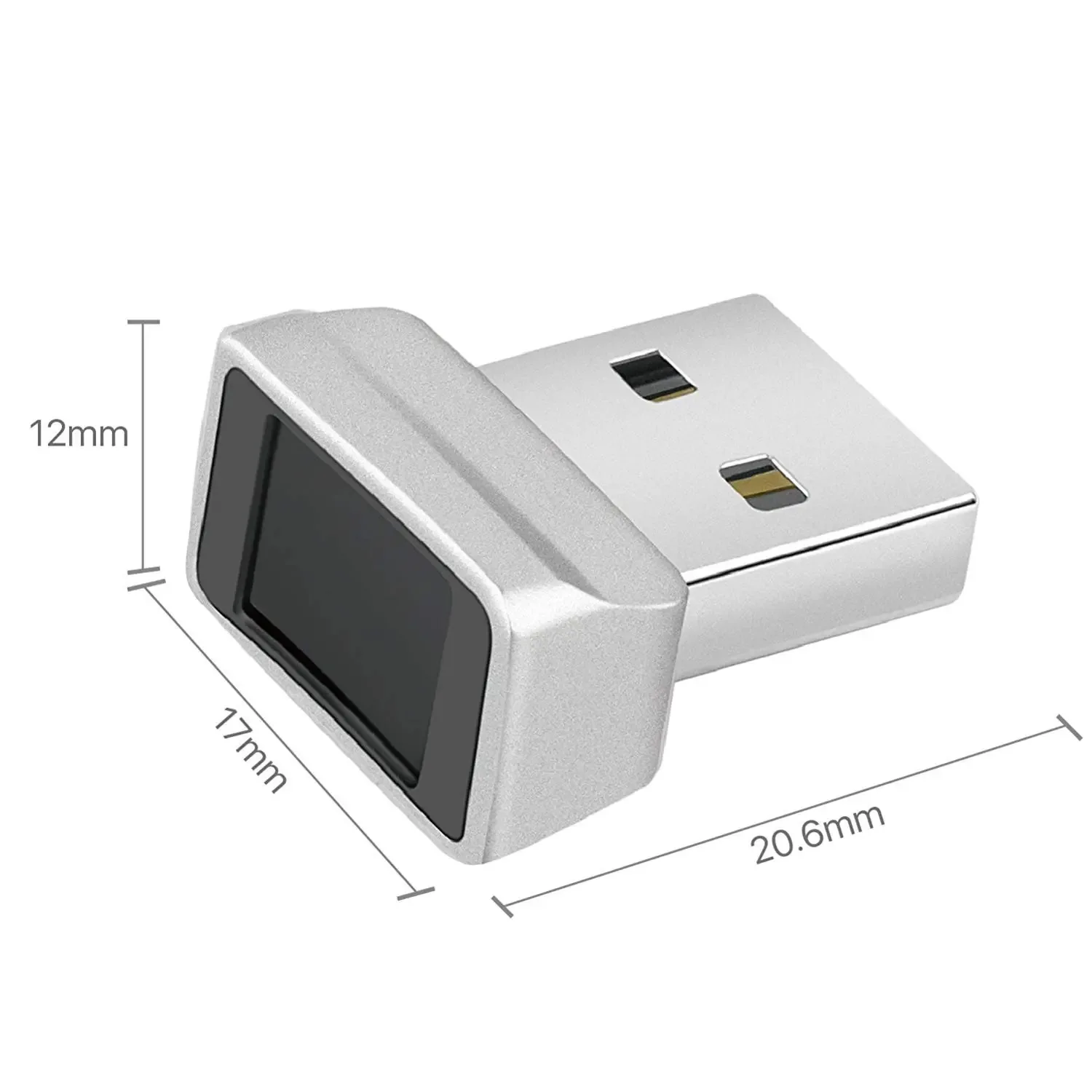 Mini USB Fingerprint Reader Biometric Scanner for Windows 10 11, Fast Touch Login Security Dongle for Laptop PC Password‑free Un