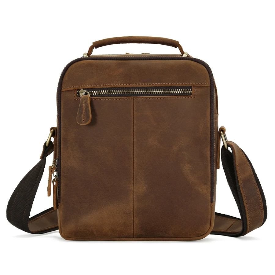 New Original Deisgn Men's Shoulder Bag Real Leather Male Handbag Waterproof Crossbody Phone Key Bag Messenger Pack Square Bags