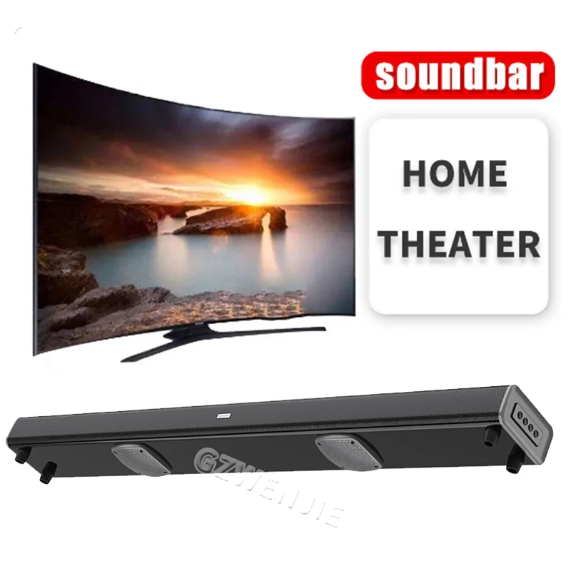 

Home Theater Echo Wall TV Soundbar 99cm Length with Double Subwoofer Cinema Bluetooth Soundbox Multi-function Audio Speaker