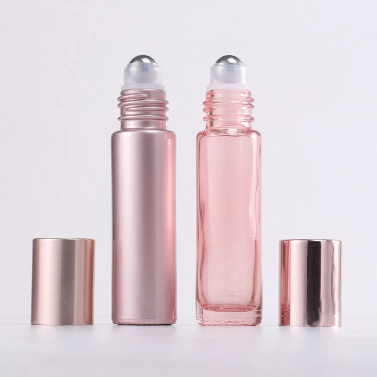 

10ml Thick Glass Roll on Bottle with Stainless Steel Ball Perfume Roller Essential Oil Container Sample Test Vials