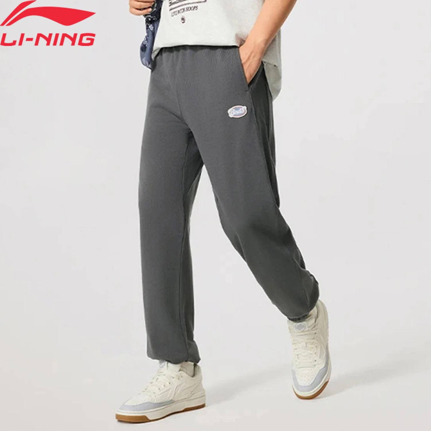 Li-Ning Men's BADFIVE Pants Breathable Comfortable Street Style LiNing Basketabll Sport Leisure Trousers AKLV213