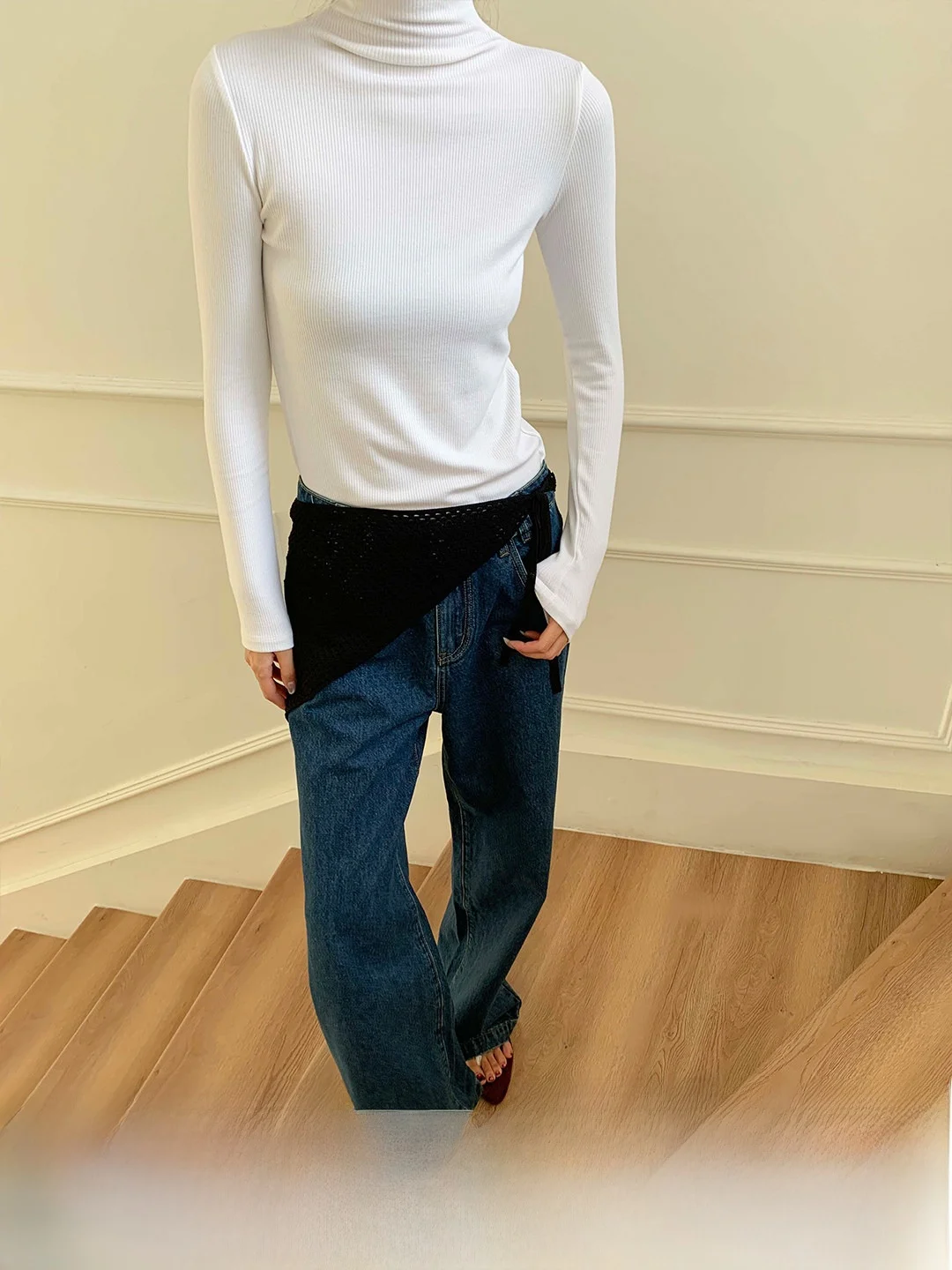 

Универсальная юбка ZOCHEEO с вырезами и поясом для женщин, модная летняя новинка в стиле ретро, с высокой талией, из смесовой ткани с гелевыми волокнами