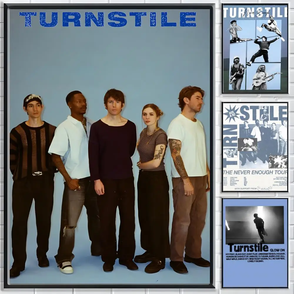 Band Turnstile Poster Classic Poster HD Art Sticky Wall Waterproof Home Living Room Bedroom  Aesthetic Decoration