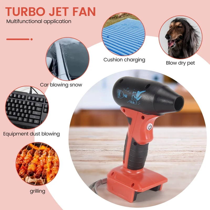 SCLS 터보 제트 팬 130,000RPM 18V 배터리 산업용 덕트 팬용 4단 풍속 휴대용 폭력 팬