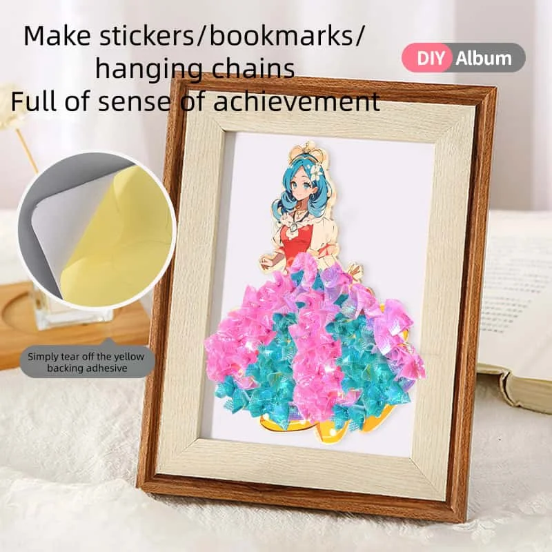 Planche à dessin 3D pour enfants, Puzzle, jouets d'entraînement à la motricité Fine, jeu fait à la main, cartes assorties, jouet habillé de princesse, bricolage