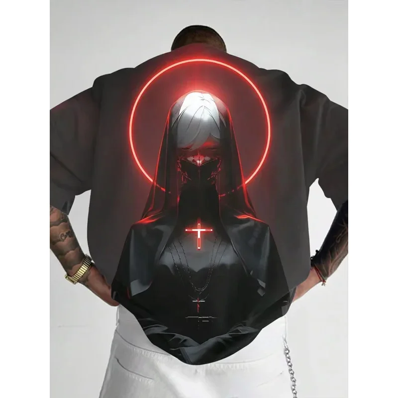 Men's T-Shirt Anime Character Tee 3D Sexy Beauty Printed t shirts Loose Casual Men's Clothing Fashion Short Sleeve Y2k Tops