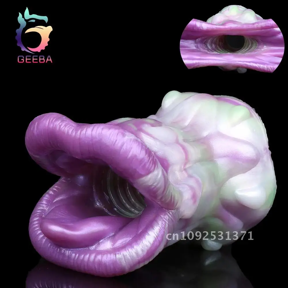 GEEBA Soft Silicone Male Masturbators Cup Fantasy Penis Stroker Realistic Flesh Feel Adult Sex Pleasure Toys Penis Exerciser