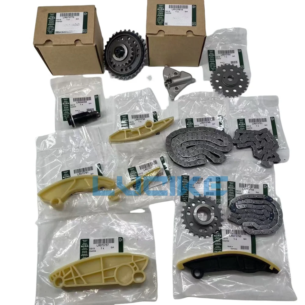Engine Part Timing Chain Kit VVT Gear Fit 2.0 T L4 Diesel AJ200 204DTD 204DTA For 14-20 JAGUAR Land Rover 2.0T AJ813317 JDE36923