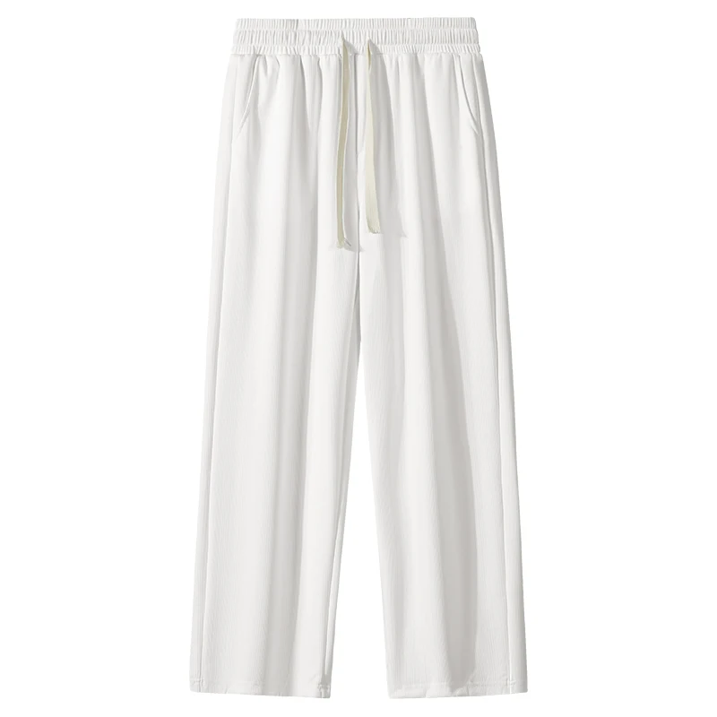 سراويل البضائع الشتوية للرجال سميكة عادية مستقيم الساق بنطلون الصلبة الشارع الشهير نسيج مريح في الهواء الطلق للجنسين #5