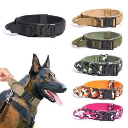 Military Tactical Dog Collar Camouflage Medium Large Dog Collars For Walking Training Duarable Dog Collar for German Shepard