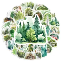 10/50PCS Cute Natural Animals Trees Forest Stickers Laptop Phone Guitar Luggage Diary Waterproof Graffiti Vinyl Decals Sticker