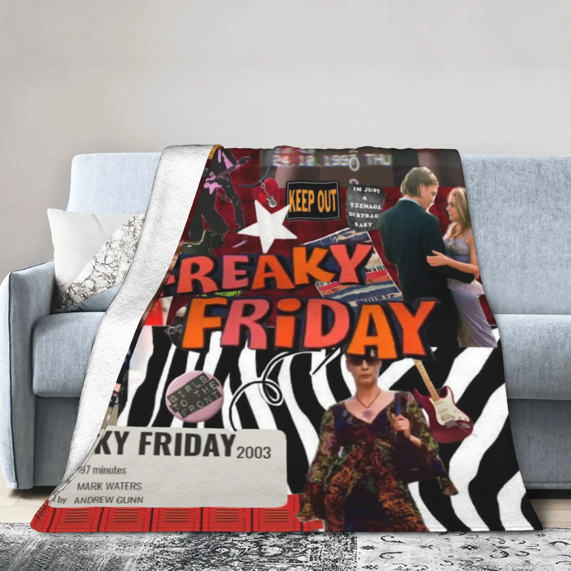 فظيع الجمعة فيلم الغيتار أغنية الحفل البطانيات الصوف الاسترخاء خفيفة الوزن رقيقة رمي بطانية لحاف الفراش