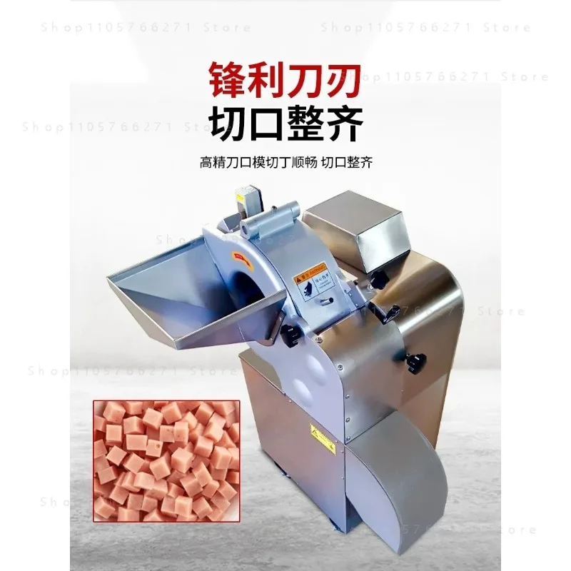 Commercial 3D Meat Dicing Machine Automatic Frozen Pork Fruit Vegetable Cutter Cube Dicer Industrial Food Processor