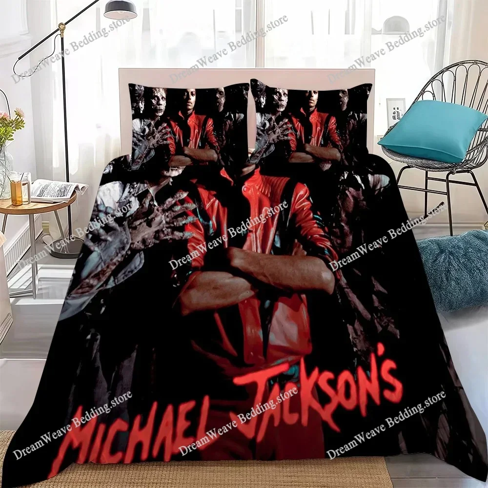 M-Michael J-Jackson T-Thriller Duvet Cover Set Home Style Bedding Soft Laundry Cotton Bed Student Dormitory GiftFQH