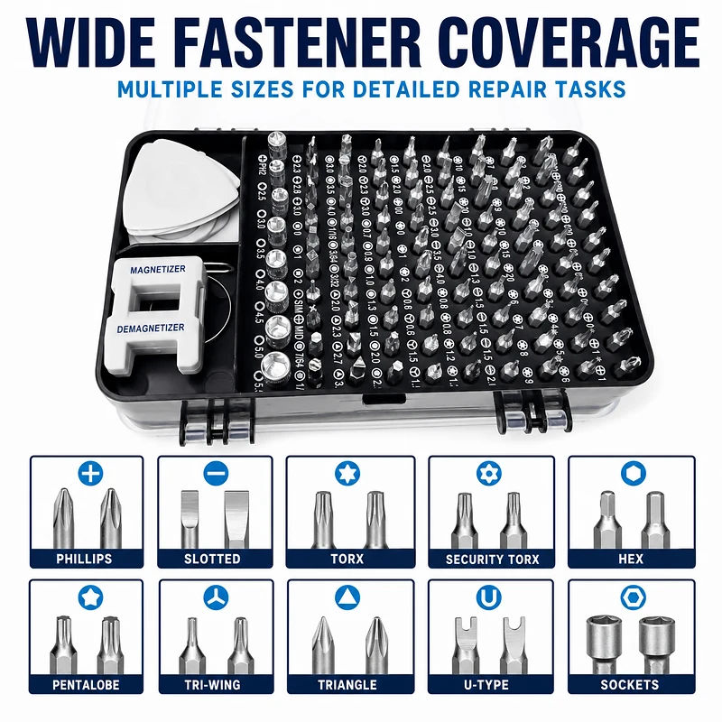 115 in 1 Precision Screwdriver Set Double Sided Storage Multi Bit Repair Tool Kit for Phone Laptop Electronics Watch Camera DIY