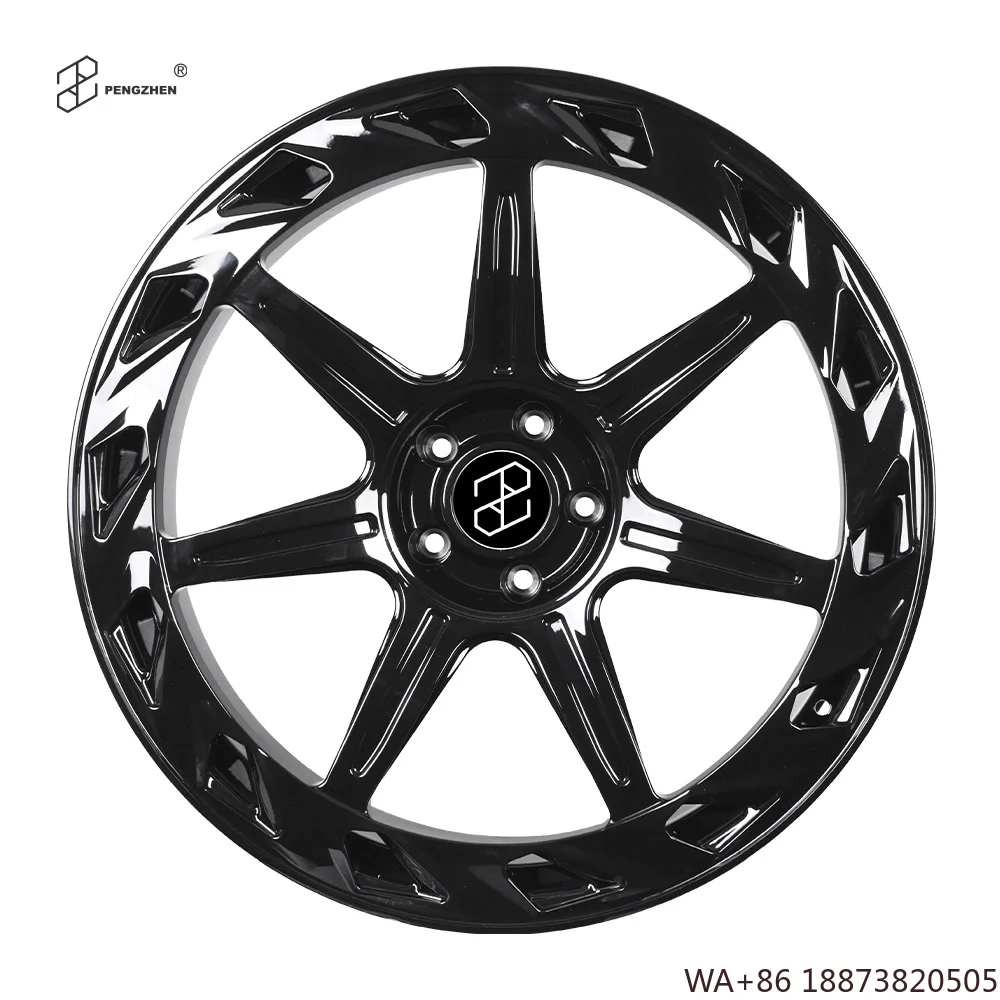 For  Popular Customized Gloss Black  7 Spoke 5x130 21 Inch  Alloy Forged Car Wheels  Rims for Lamborghini Urus