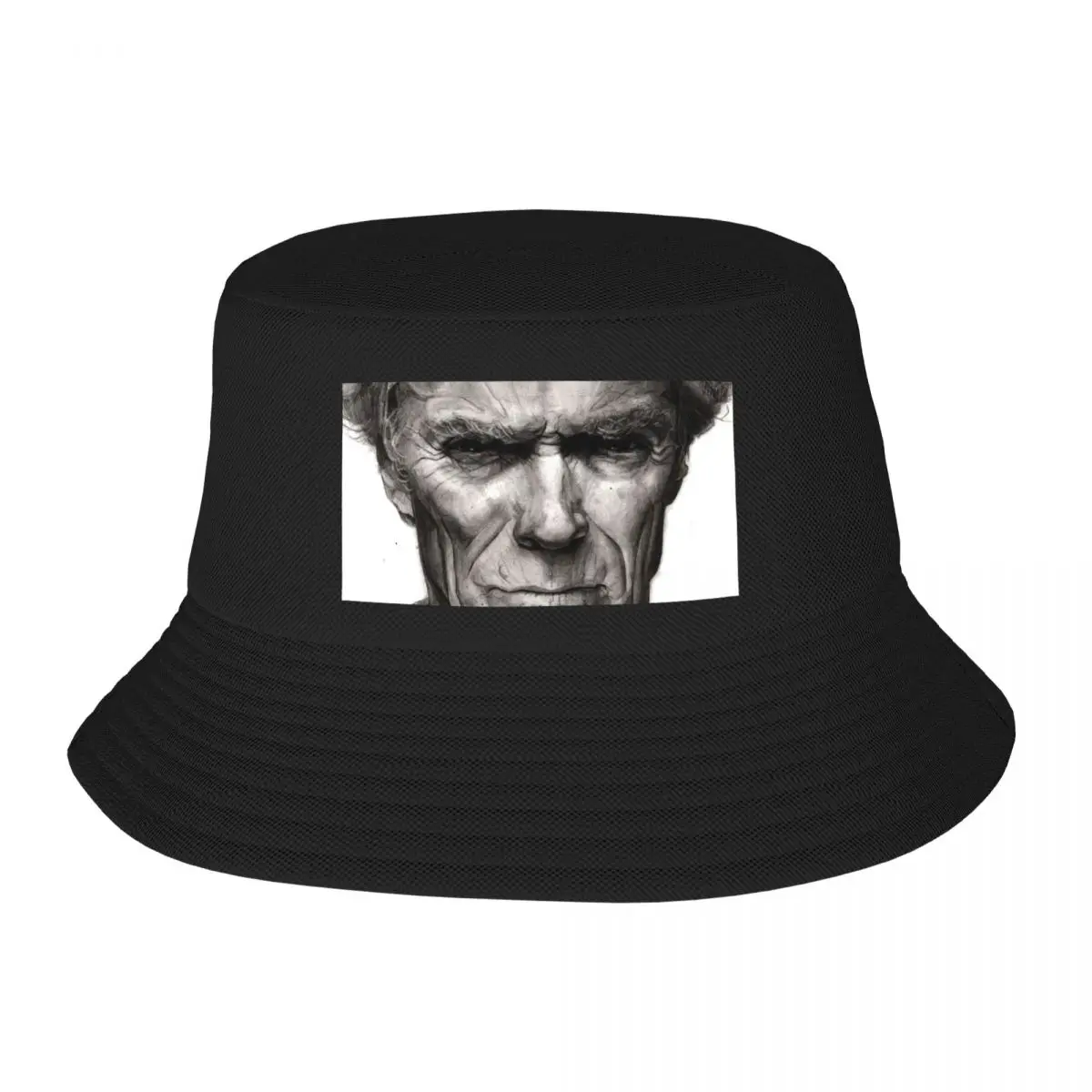 Clint Eastwood Pencil Drawing Bucket Hat Hat Man For The Sun foam party Hat Snapback Cap Fashion Beach Girl'S Hats Men's