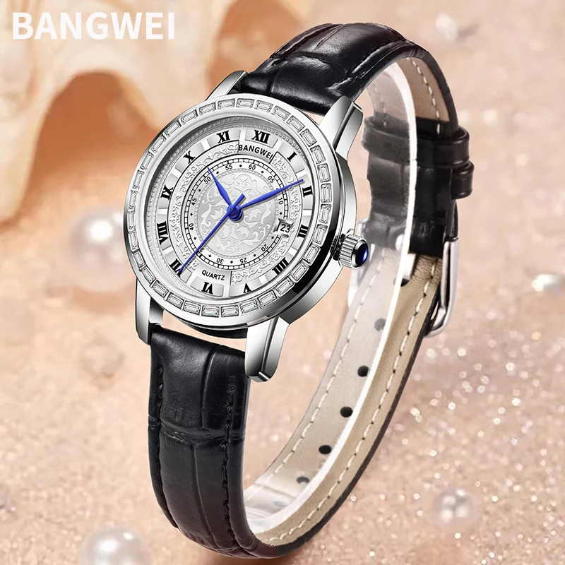 LIGE Fashion Luxury Quartz Woman Watches Top Brand Elegant Leather Strap Casual Business Ladies Clock Waterproof Reloj Mujer+Box