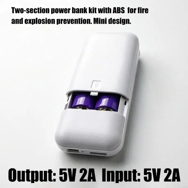 Plastic 18650 Battery Box Not Needed Welding  Easy Assembly Powerbank Shell 83CE