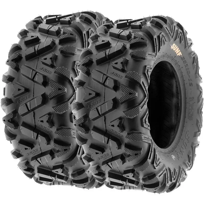 مجموعة جديدة مكونة من 4 إطارات لجميع التضاريس 25x8-12 أمامي و25x10-12 خلفي، بدون أنابيب A033,6 PR، #3