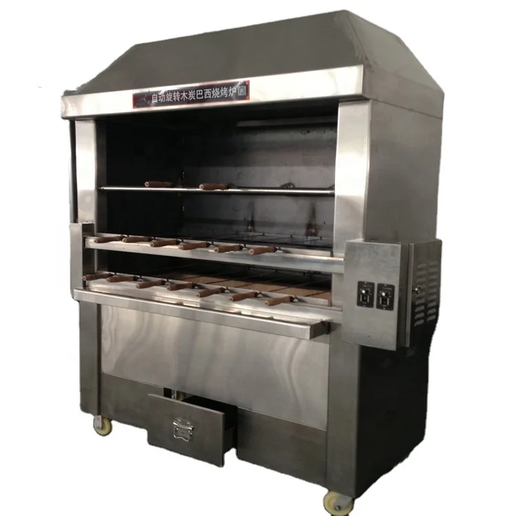 Gas And Charcoal Type Stainless Steel Barbecue Grill Machine Chicken Barbecue Machine