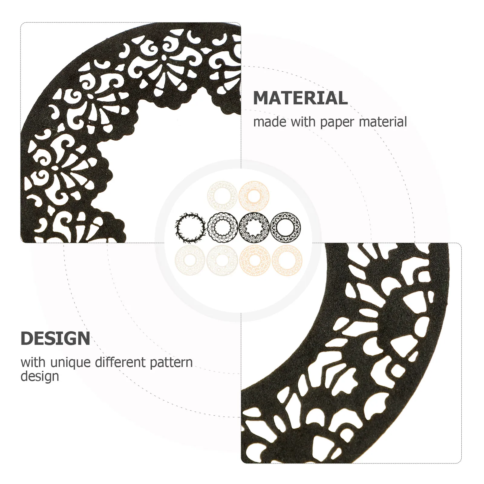 

2pcs Lace Scrapbook Diy Papers Hollow Cut Retro Design Paper For Journal Hand Account Decoration Craft Material Vintage