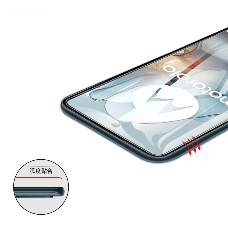 واقي شاشة Hd من الزجاج المقسى لموتورولا موتو g45 5g ، غطاء كامل