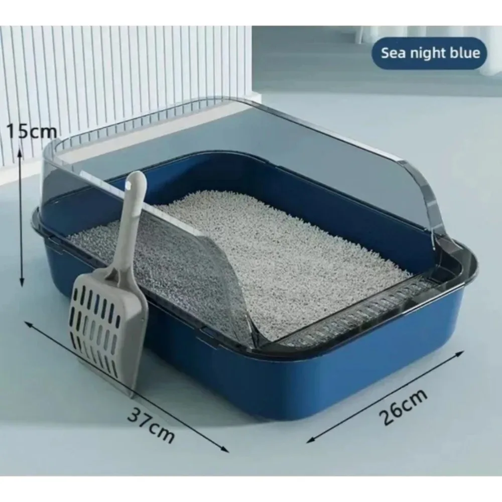 Pet Sandbox Kitten Tray Large Capacity Open Cat Litter Box Plastic Anti-Splash Cats Toilet Bedpan Cleaning Bath Basin Supplies