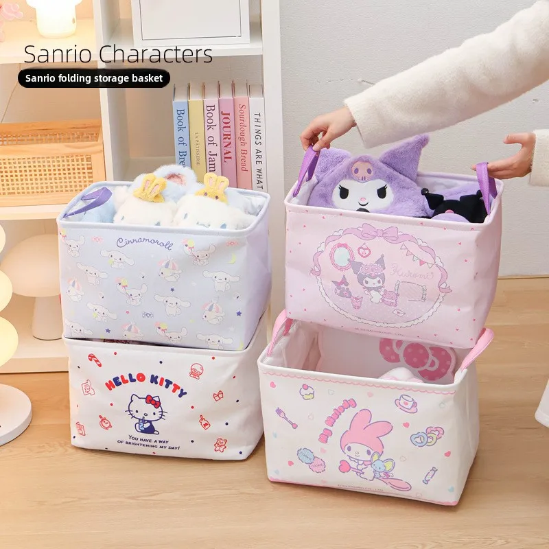 

Sanrio Kuromi Cute Cartoon Small Square Storage Box Large Capacity Home Organizer