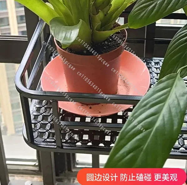 Expansive Iron Art Balcony Rail Organizer Elegant Decorative Hanging Pot Holder European-Style Flower Stand Urban Green Space