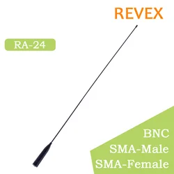 REVEX RA-24 Dual Band Two Way Radio BNC SMA-Female Male Antennas For Kenwood TK100 200 TK220 ICOM Motorola Wilson YAESU TYT HYT