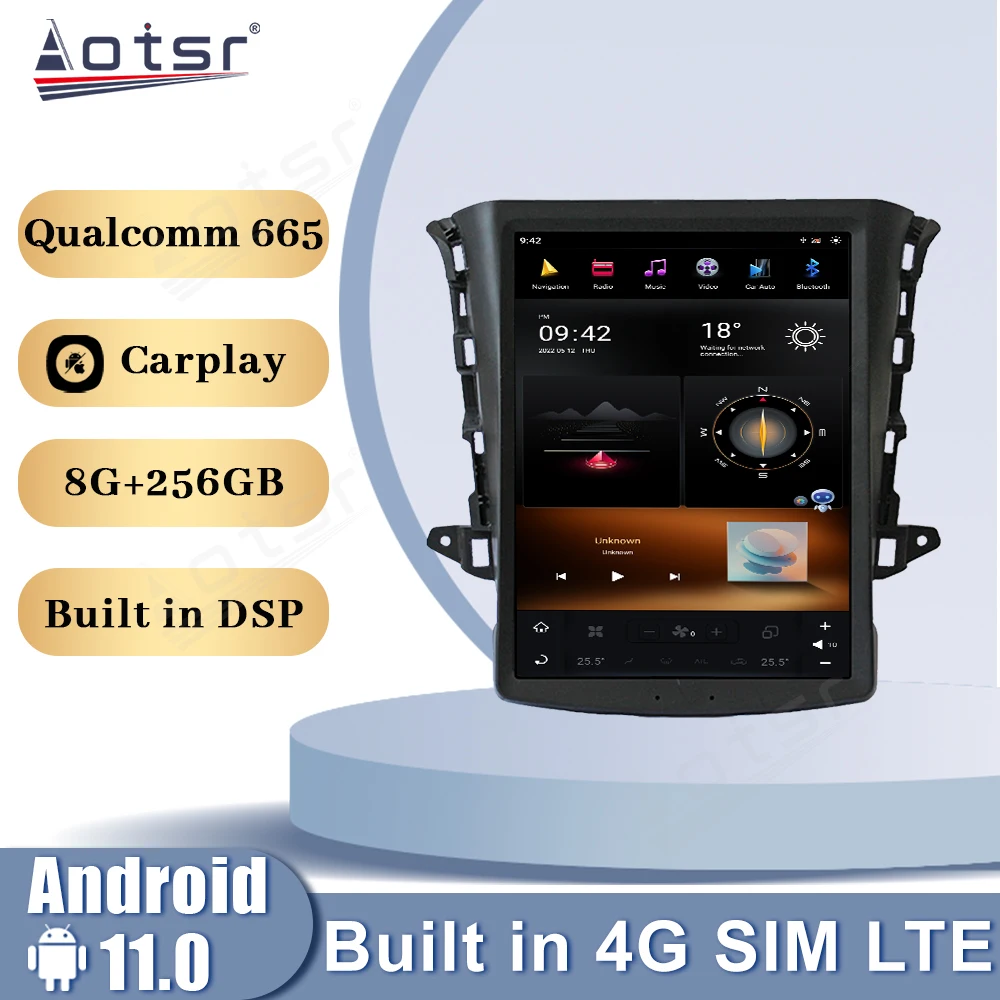 Autoradio Qualcomm Snapdragon 665 Android 11 pour Changan EADO 2016 2017, lecteur de limitation GPS epiCarplay, unité principale stéréo