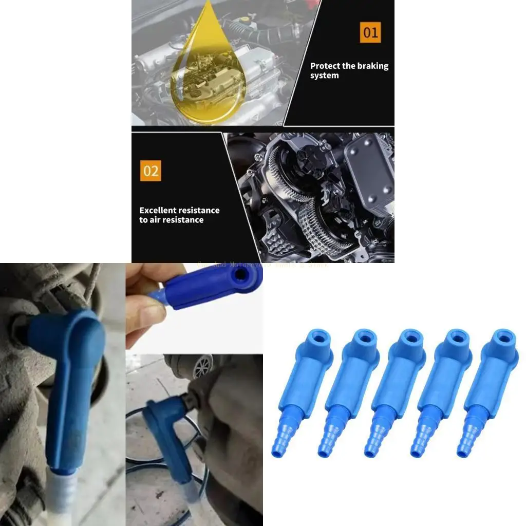

5Pcs Brake Fluid Bleeder Universal Auto Adapter Suitable for Efficient Brake Fluid Replacement With Leakproof Design