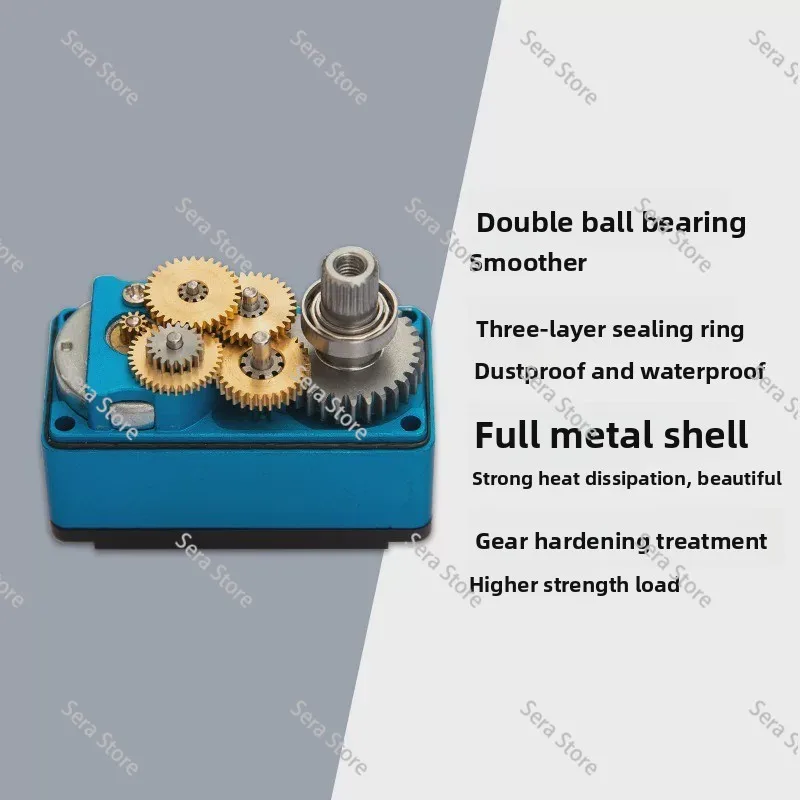 12KG Digital Metal Gear Low Profile Servo | 7.4V High Torque for RC Drift/Robot Arm | Coreless Motor