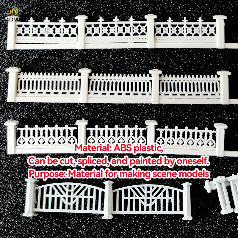 Valla plástica del jardín del ABS del modelo de la arquitectura para el Diorama del diseño del edificio de la ciudad del tren