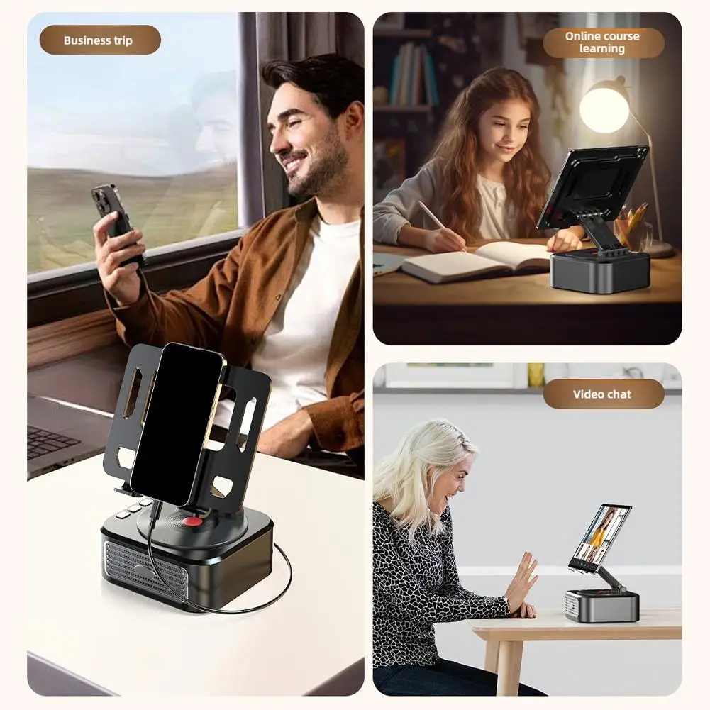 Mesa dobrável tablet suporte de mesa smartphone alto-falante caixa usb suporte som sem fio bluetooth montagem estéreo wi l8u6