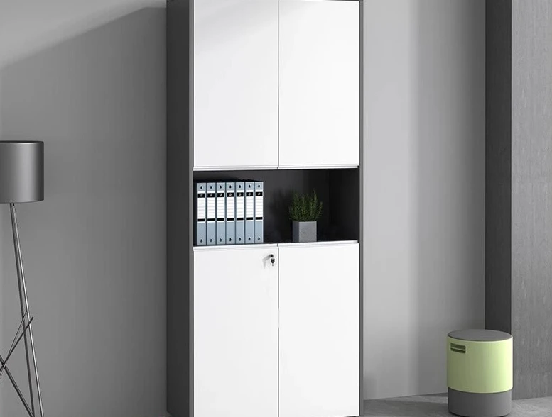 Simple and modern filing cabinet, high cabinet office, locked cabinet, floor finance room, storage cabinet data