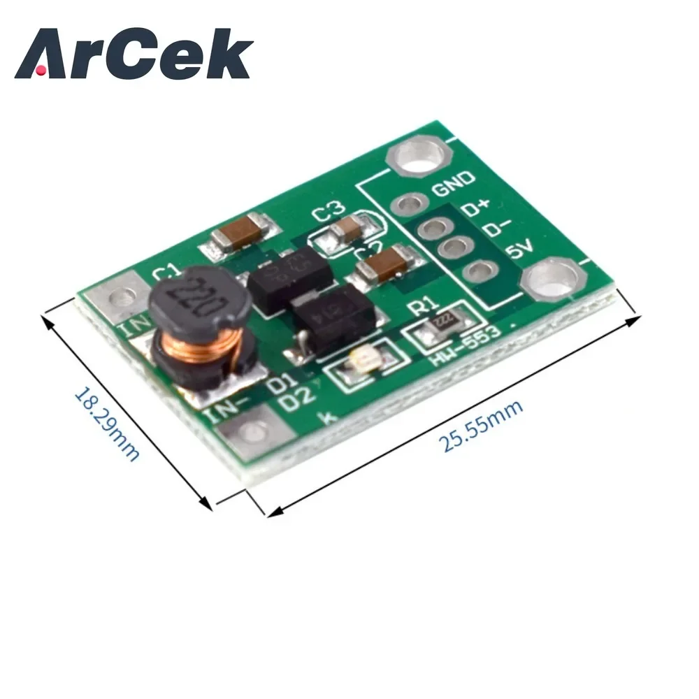 1 Stuks 600ma DC-DC Mini Step Up Power Module 1-5V Naar 5V Boost Converter Voor Arduino