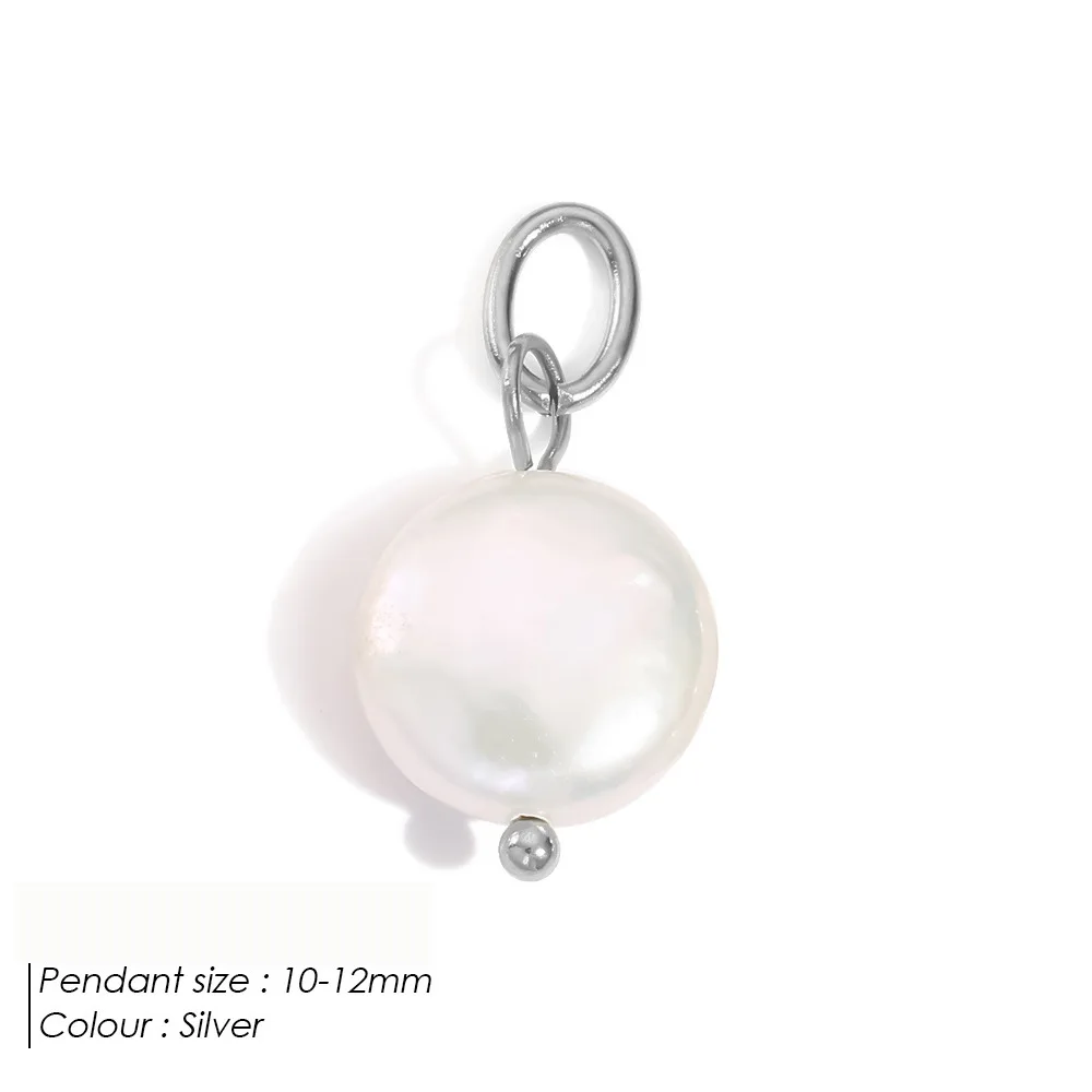 Natürlicher Süßwasserperlen-Anhänger 14K Vergoldeter Edelstahl Barocke Perlen-Charms für DIY Halsketten-Schmuckherstellung Zubehör – Detail 11