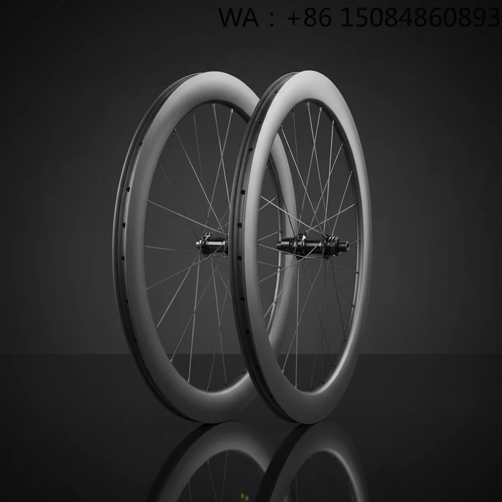 

700c Economical Carbon Wheels, 28mm width 44mm depth rim, lightweight 28DB hub disc brake road bike set