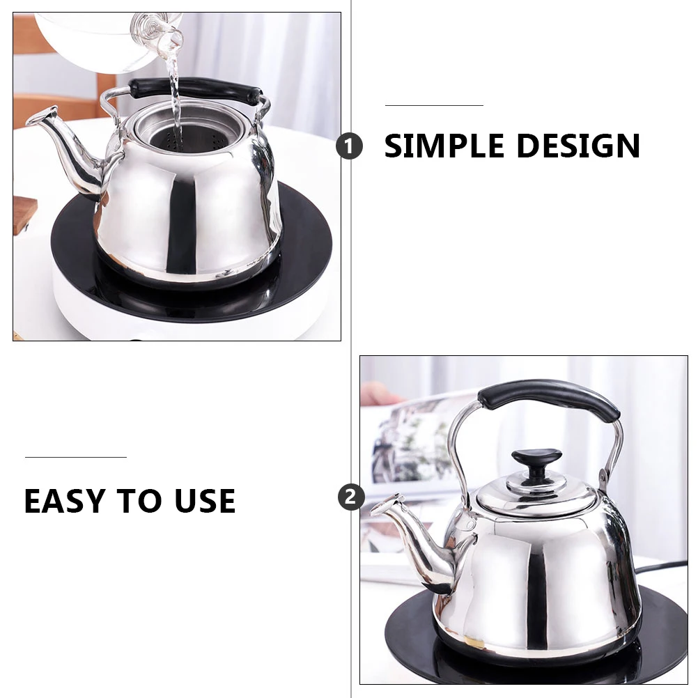 

Stainless Steel Kettle Tea Pot Comfortable H Anti Scalding Whistling Teapot Corrosion Resistant Food Grade Suitable
