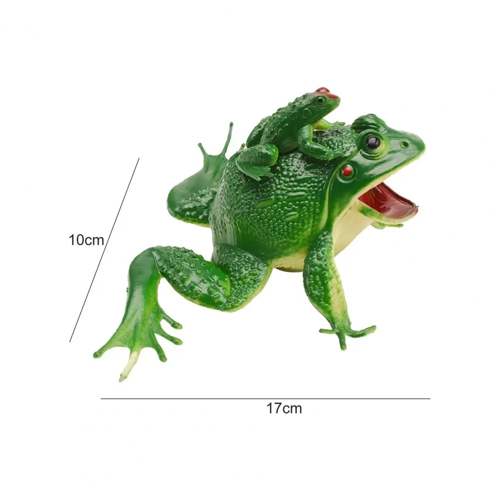 Figurines d'action de simulation de grenouille pour enfants, mère et fils, puzzle clair de Bergame, accessoires délicats pour les présentations, jouets modèles