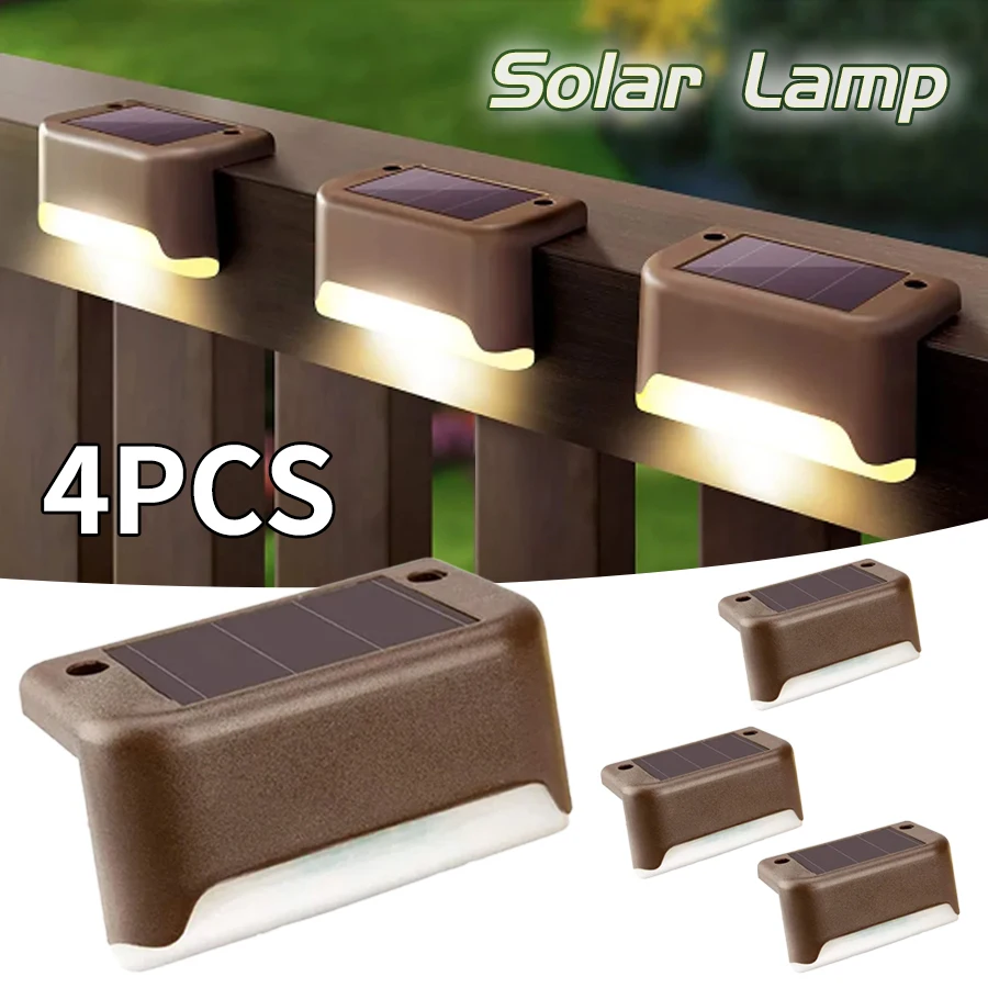 Outdoor LED Solar Deck Lights Waterproof Fence Post Solar Lights For Courtyard Patio Stairs Step Yard Garden Pathway Pool Decor