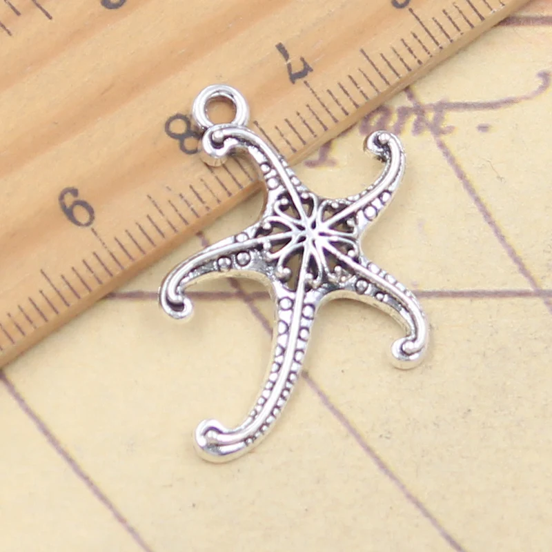 20pcs Charms Starfish Sea Star 27x26mm Tibetan Silver Color Pendants Antique Jewelry Making DIY Handmade Craft