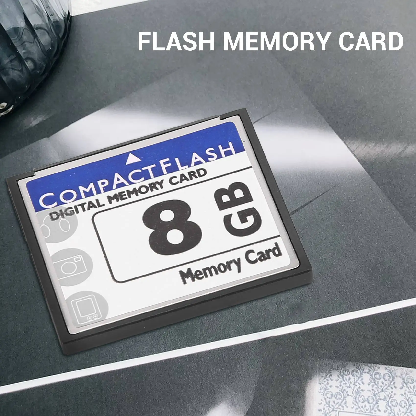 Professional 8GB Compact Flash Memory Card(White&Blue)