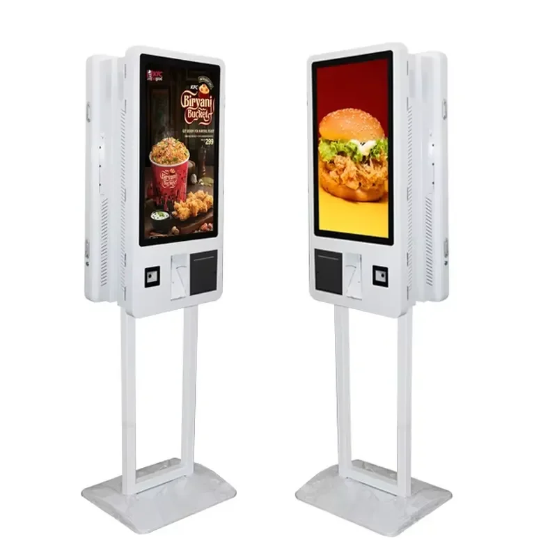 32 Inch Dual Screen Android System Order Food Manual Touch Screen Self Ordering Kiosk Pos Machine