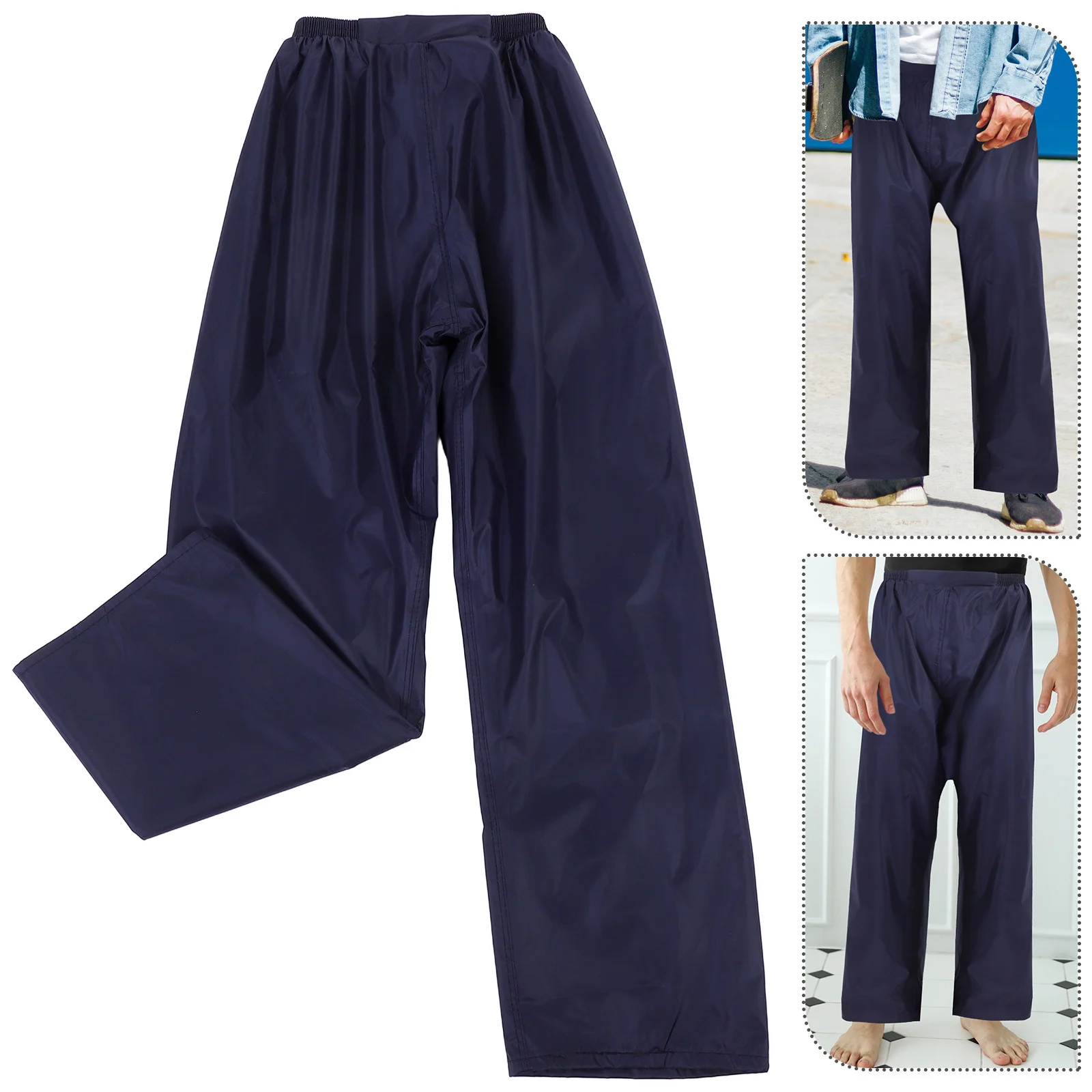 

Rain Pants Waterproof Double Layer Mens Outdoor Tactical Hiking Fishing Cycling Motorcycle Riding Trousers Jogging Running