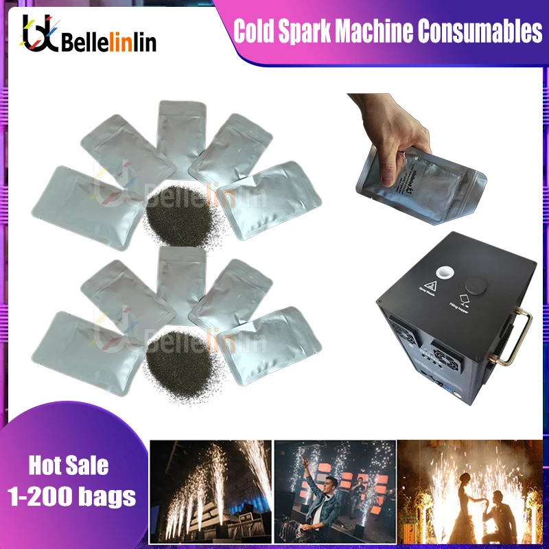 

1-100bags Ti Powder Cold Spark Machine 200g/bag For Wedding Party Sparkular Machine MSDS Dust Certification For Stage Light