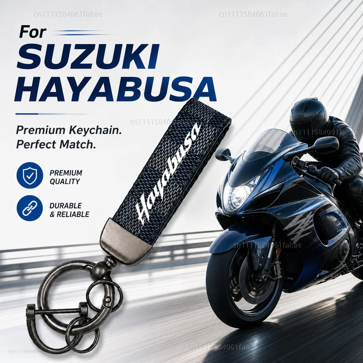 For SUZUKI HAYABUSA Motorcycle Keychain Leather Key Ring Custom Logo Gift for Rider Men Women Accessories